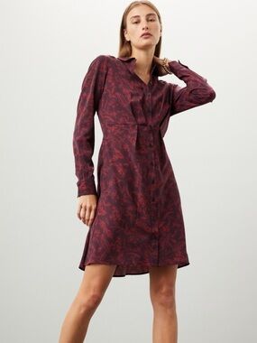 Thakoon Red Floral Shirt Dress size 14